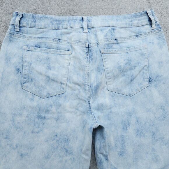 Chico's Platinum Jeans Women's 2 US 12 Blue High-Rise Ankle Denim Acid Wash - Picture 12 of 14